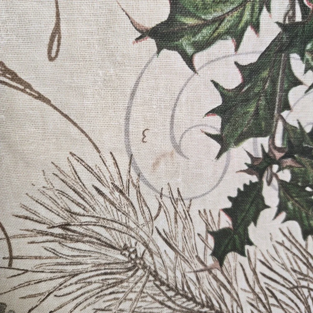 Pottery Barn Amaryllix Winter Bird Botanical Table Runner 18